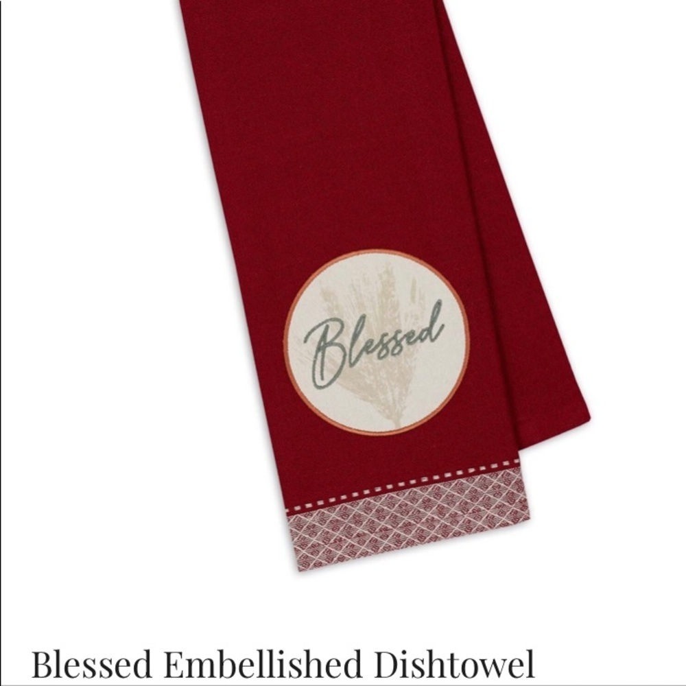 Embellished dish towel